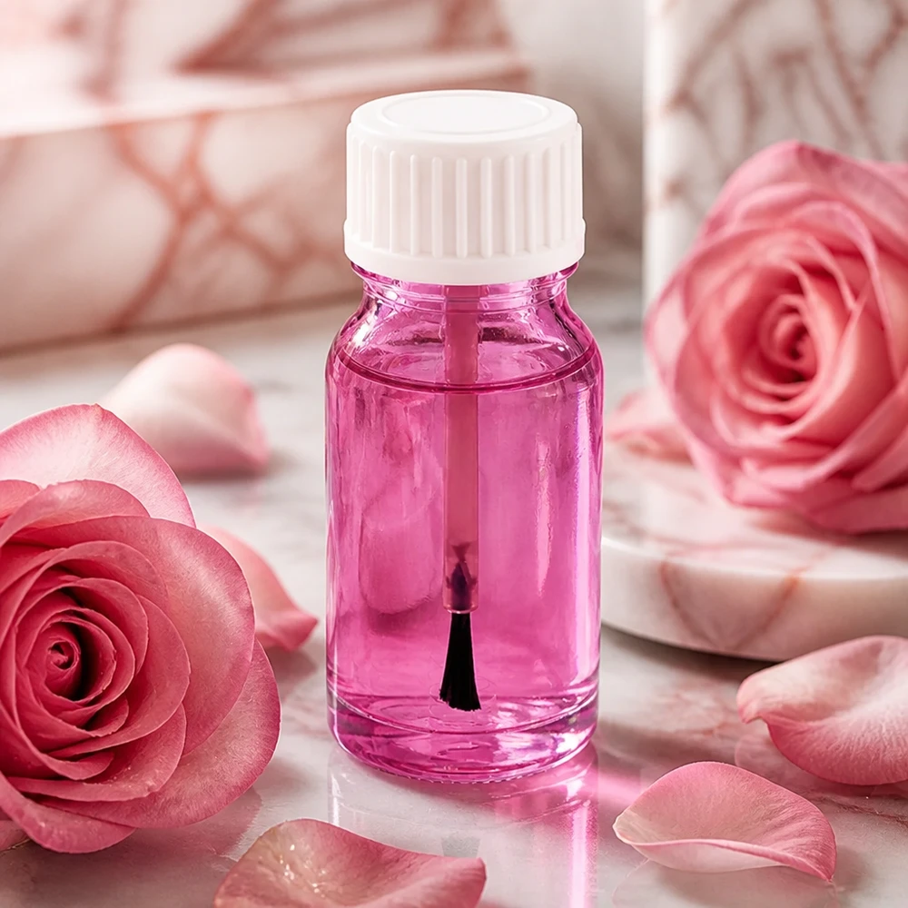 Compact 10ml kwastflesje wit ideaal voor nagellak lipgloss en vloeibare cosmetica