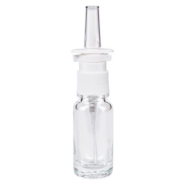 Helder glazen flessen 10ml met neusverstuiver Helder glazen flessen 10ml met neusverstuiver
