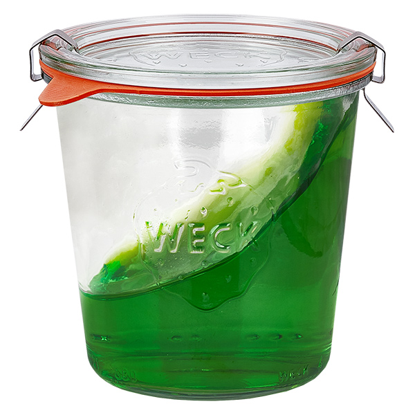 Set van 18 Weck bokalen van 580 ml met 18 glazen deksels, 1 Set van 18 Weck bokalen van 580 ml met 18 glazen deksels, 1
