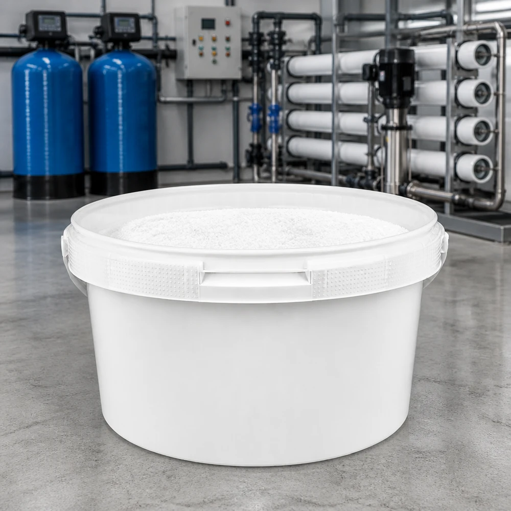 Industriële witte emmer van 3,5 l van PP-kunststof voor een omgekeerde-osmose-installatie en filtersysteem