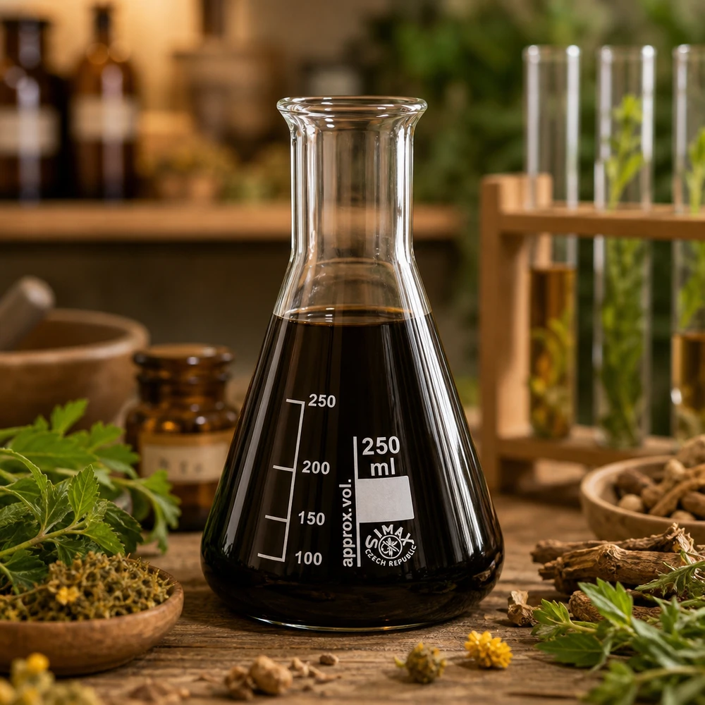 Wetenschappelijke erlenmeyer 250 ml met brede bodem voor stabiel positioneren tijdens experimenten