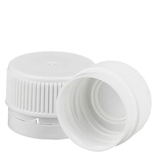 Schroefsluiting wit 28 mm met VR (voor EuroMed flessen) Schroefsluiting wit 28 mm met VR (voor EuroMed flessen)