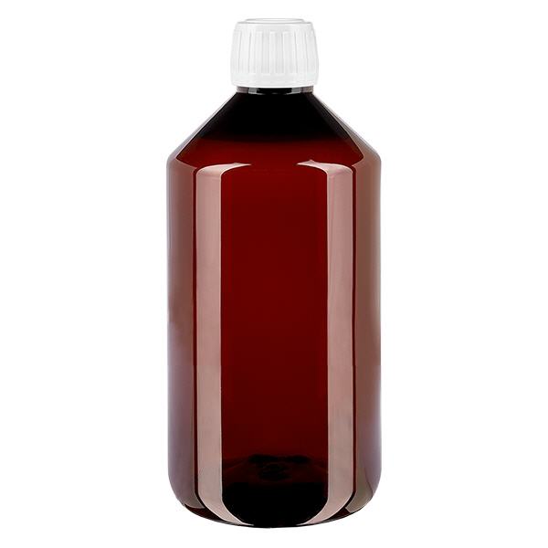 PET fles 750ml met witte verzegelstop PET fles 750ml met witte verzegelstop