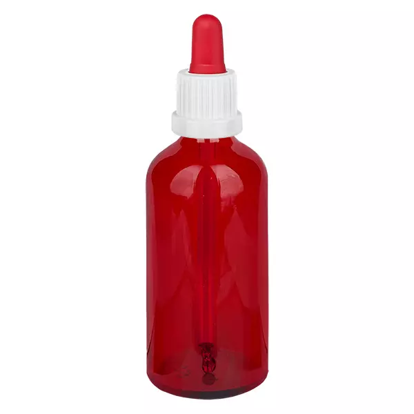 100ml pipetfles wit/rood OV RedLine UT18/100 100ml pipetfles wit/rood OV RedLine UT18/100