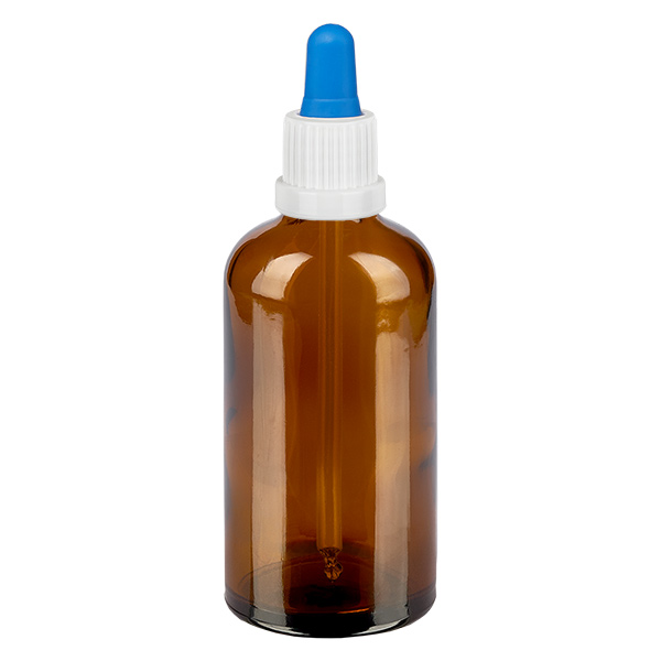 100ml pipetfles wit/blauw OV BrownLine UT18/100