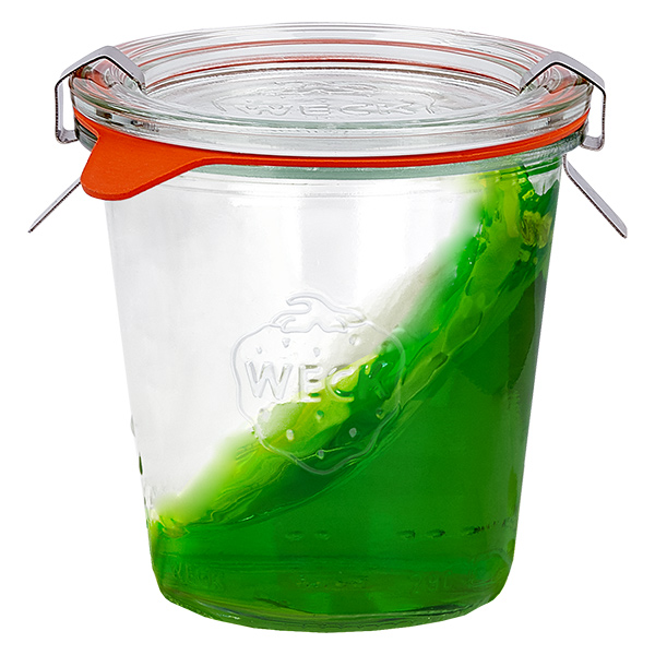 Set van 48 Weck bekers 290ml hoog, 1/5L glazen