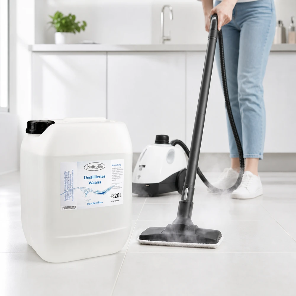 20 liter gedestilleerd water - Aqua dest in blanke premium jerrycan van Doktor Klaus