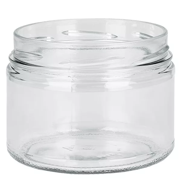 Glazen pot 540ml doorzichtig, zonder deksel, draad TO100