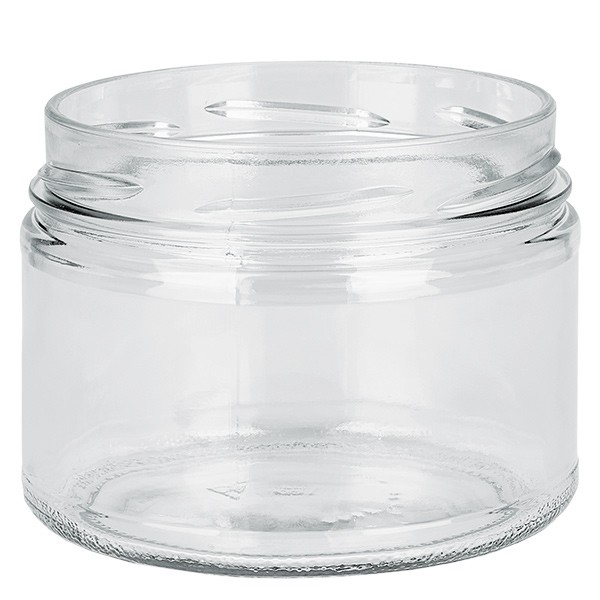 Glazen pot 540ml doorzichtig, zonder deksel, draad TO100 Glazen pot 540ml doorzichtig, zonder deksel, draad TO100