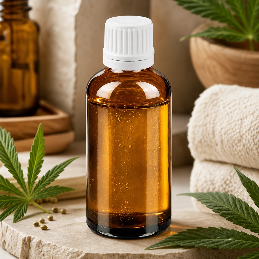 Navulbare 50ml BrownLine glazen fles met lekvrij druppelsysteem voor dagelijks gebruik