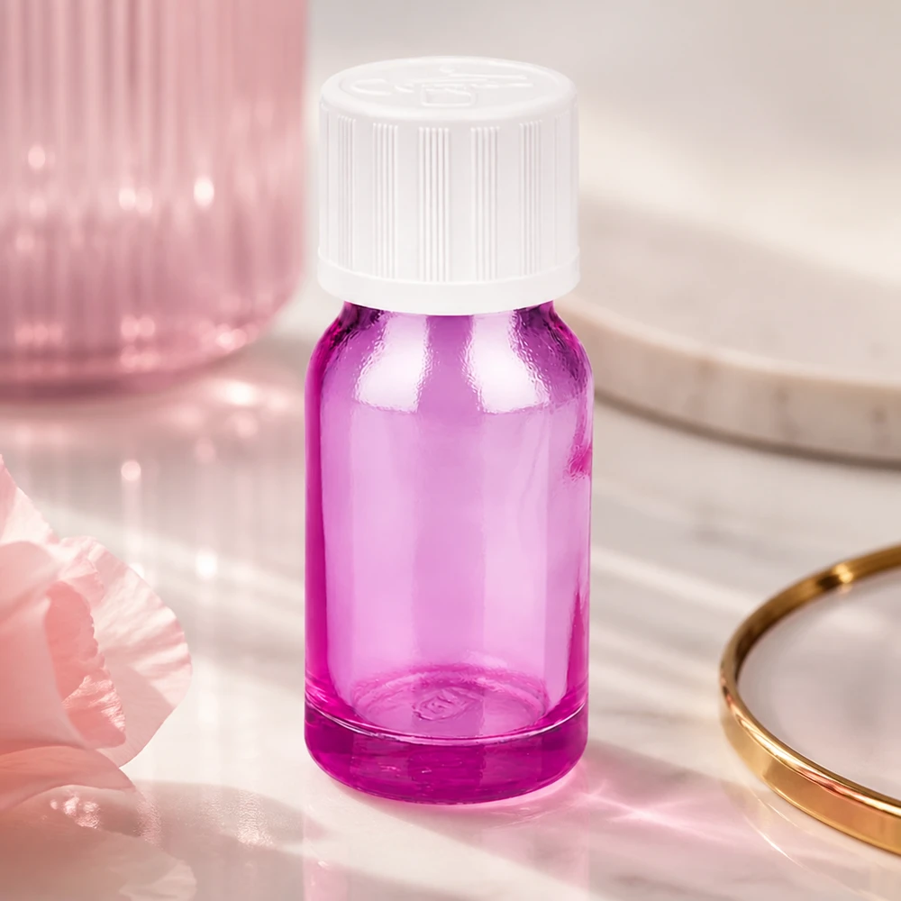 10ml druppelfles paars transparant met UT18/10 schroefdraad voor professioneel doseren