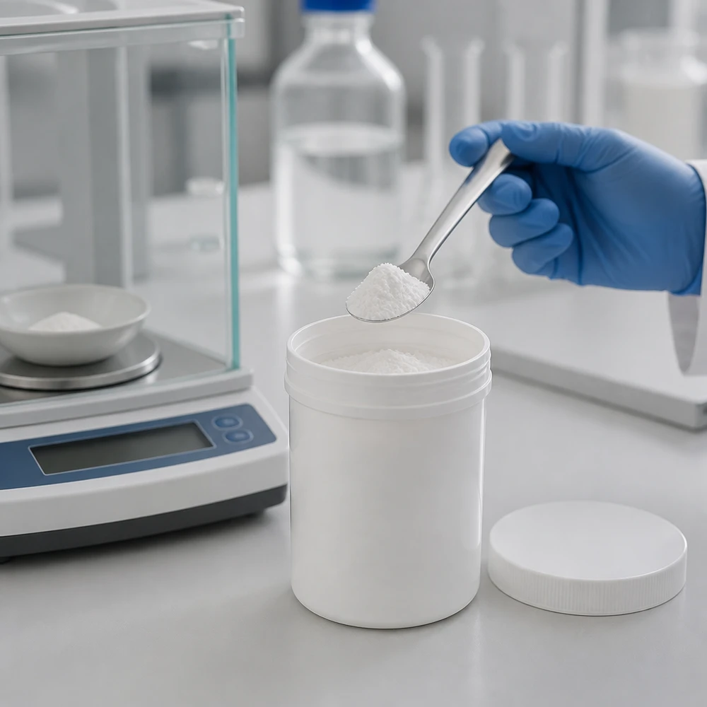 Zalfpot 150 g wit met schroefdeksel wit (PP) Apotheekpotje 150 g, wit, PP, met schroefdeksel voor het nauwkeurig afvullen van poeders en zalven