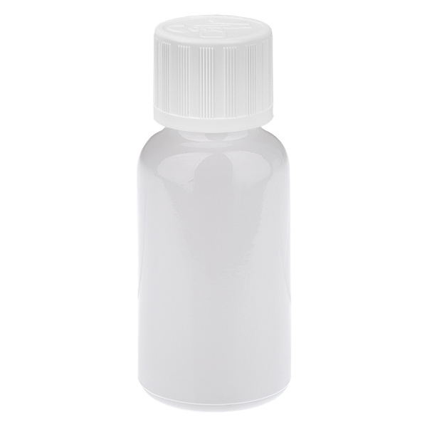 20 ml druppelflesje 1,2 mm wit standaarddop kindveilige sluiting WhiteLine UT18/20 20 ml druppelflesje 1,2 mm wit standaarddop kindveilige sluiting WhiteLine UT18/20