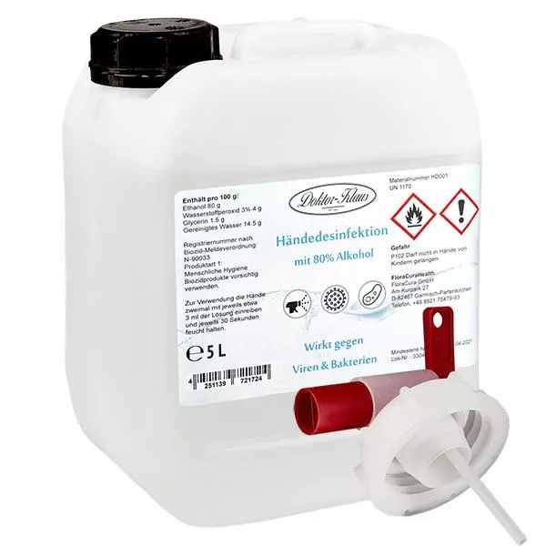 Navulling handdesinfectiemiddel 5L Doktor-Klaus
