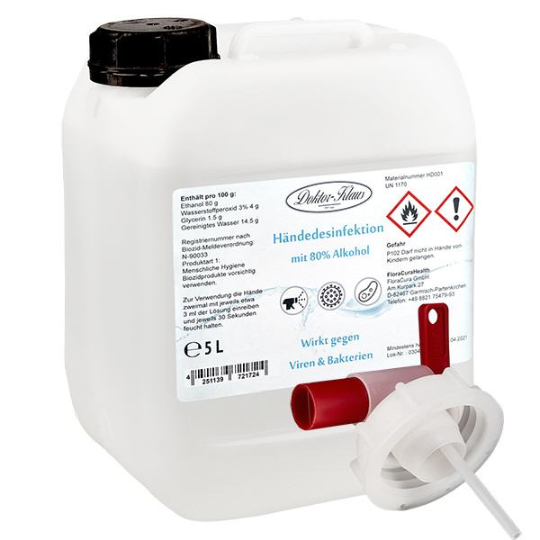 Navulling handdesinfectiemiddel 5L Doktor-Klaus Navulling handdesinfectiemiddel 5L Doktor-Klaus