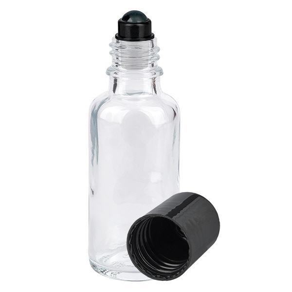 Glas deostick fles helder 30ml, lege deo roller (Roll On) Glas deostick fles helder 30ml, lege deo roller (Roll On)