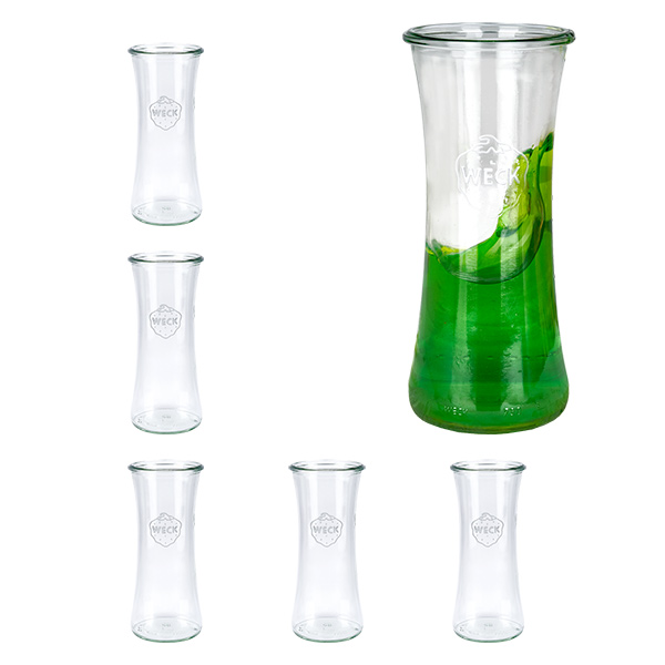 Set van 6 Weck potten 700 ml delicatessenpot rond Set van 6 Weck potten 700 ml delicatessenpot rond