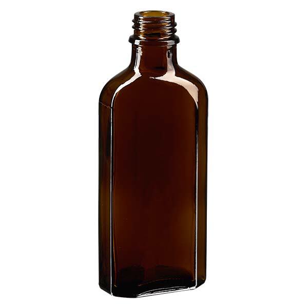 100 ml bruine meplatfles met DIN 22 monding 100 ml bruine meplatfles met DIN 22 monding