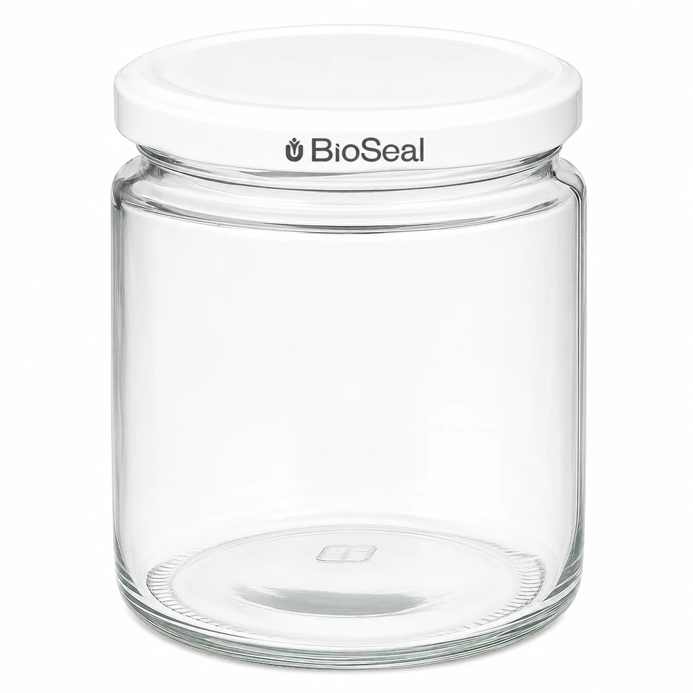 250ml honingpot met wit BioSeal UNiTWIST deksel lege transparante glazen pot voor honingjam