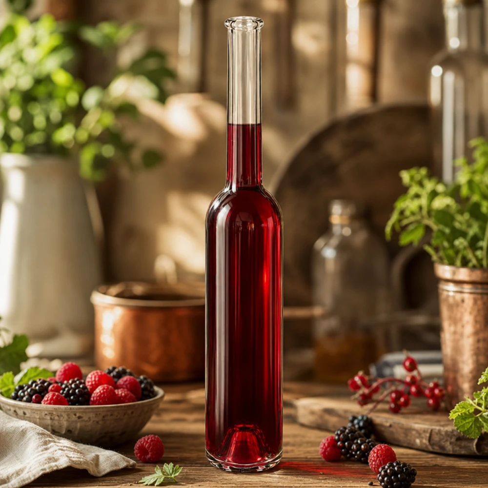100ml glazen fles Hugo gevuld met bessenlikeur rustieke keuken decoratie bessen sfeer UNiTWIST product afbeelding 8