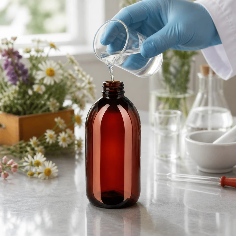 PET fles 250ml met witte standaard verzegelstop Stevige afvulflacon van 250 ml van PET-kunststof met een fraudebestendige witte dop