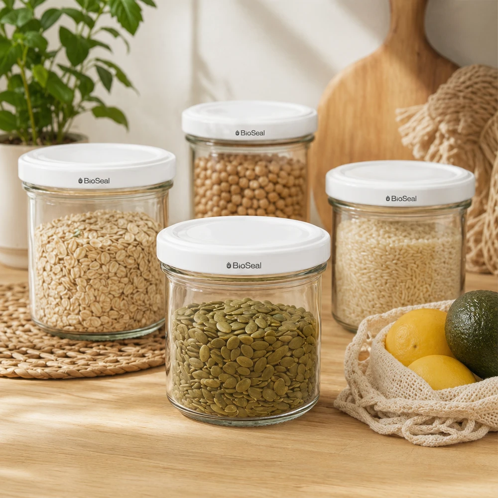 UNiTWIST voorraadpotten 125ml set peulvruchten noten granen opslag TO66 BioSeal deksel keuken