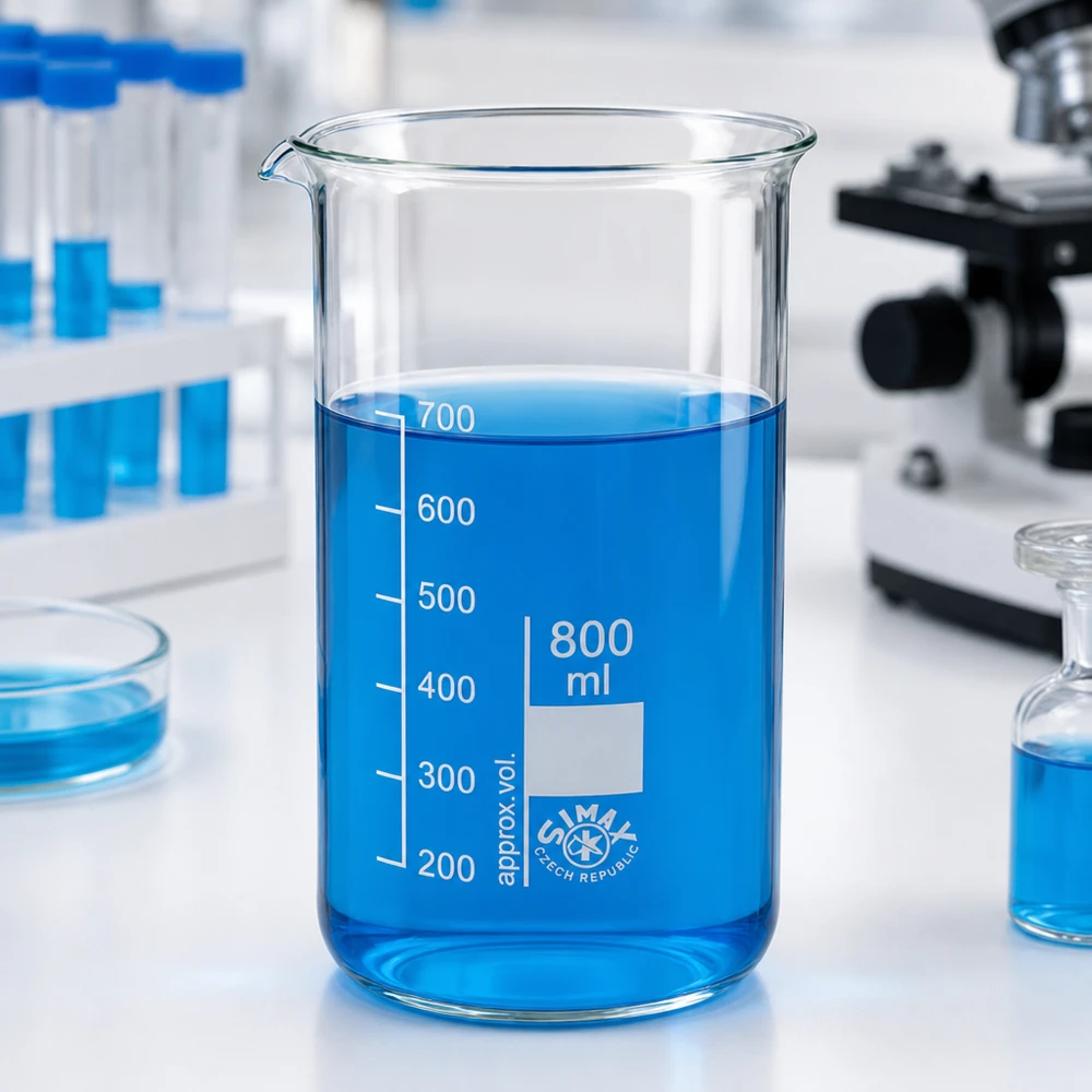 Professioneel laboratoriumglas, 800 ml, cilindrische hoge vorm met nauwkeurige volumeschaalverdeling