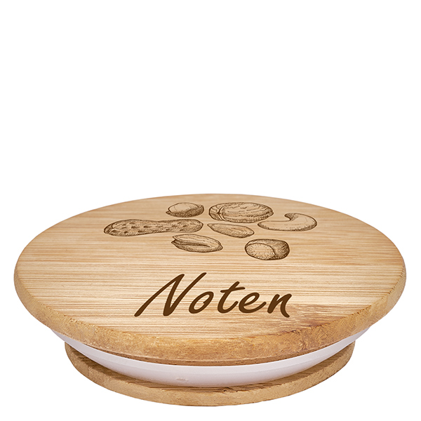 Houten deksel "Noten" voor WECK RR100 Houten deksel "Noten" voor WECK RR100