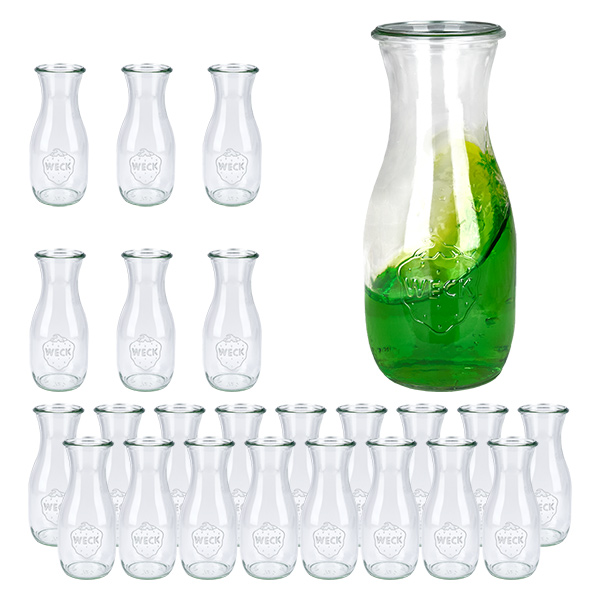 Set van 24 Weck glazen sapfles 530ml Set van 24 Weck glazen sapfles 530ml