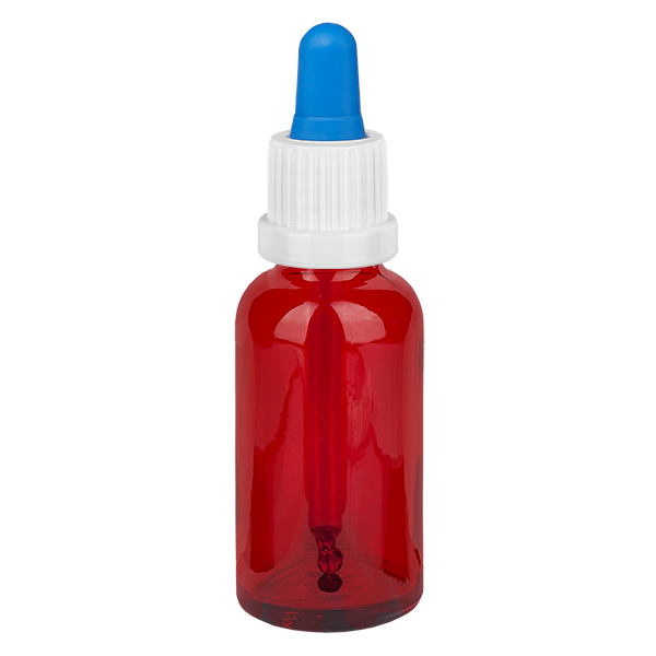 30ml pipetfles wit/blauw OV RedLine UT18/30 30ml pipetfles wit/blauw OV RedLine UT18/30