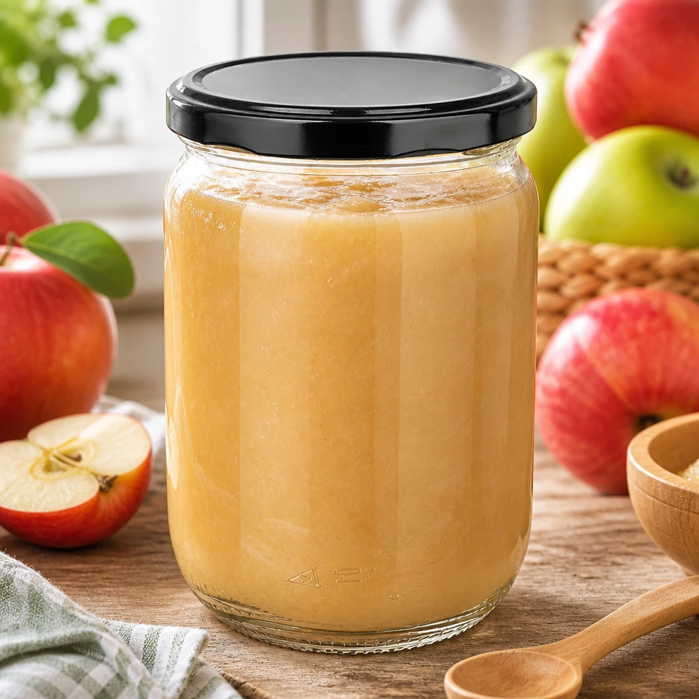 555 ml bewaarpot UniTwist met BasicSeal-deksel, ideaal voor het inmaken van appelmoes en jam