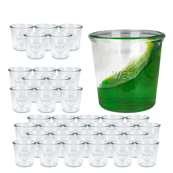 Set van 36 Weckpotten 580 ml bekers