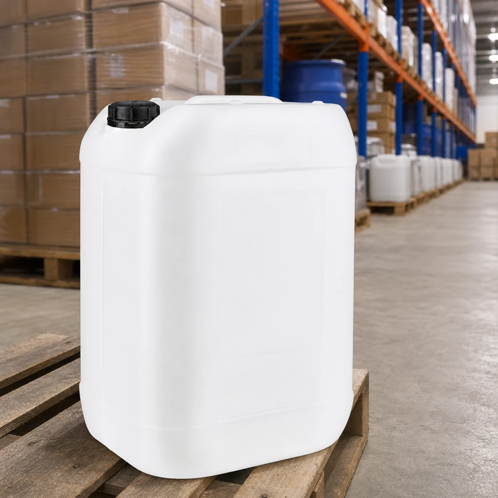 Transportkanister van 25 liter, gemaakt van HDPE, met kindveilige verzegeling