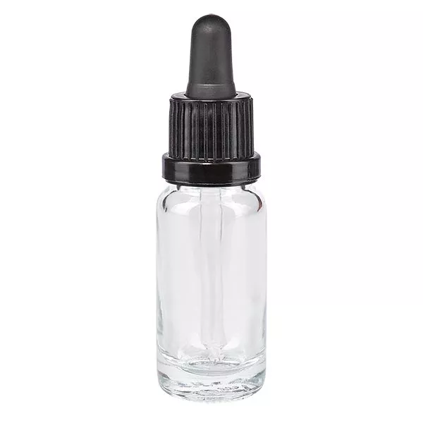 Pipetfles helder 10ml, pipet zwart/zwart VR