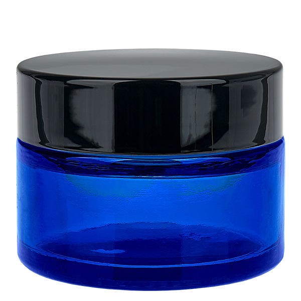 Glazen pot 30ml blauw met inlay deksel UNiTWIST Glazen pot 30ml blauw met inlay deksel UNiTWIST