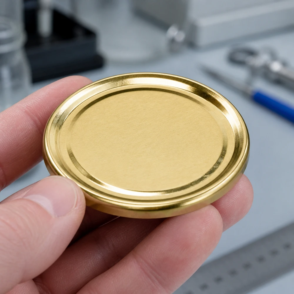UNiTWIST TO70 goud BPA-vrije twist-off-sluiting Detailweergave geribbelde rand 70 mm unitemp
