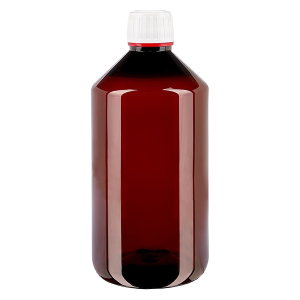 PET fles 750ml met witte/rode verzegelstop Verzegelstop PET fles 750ml met witte/rode verzegelstop Verzegelstop