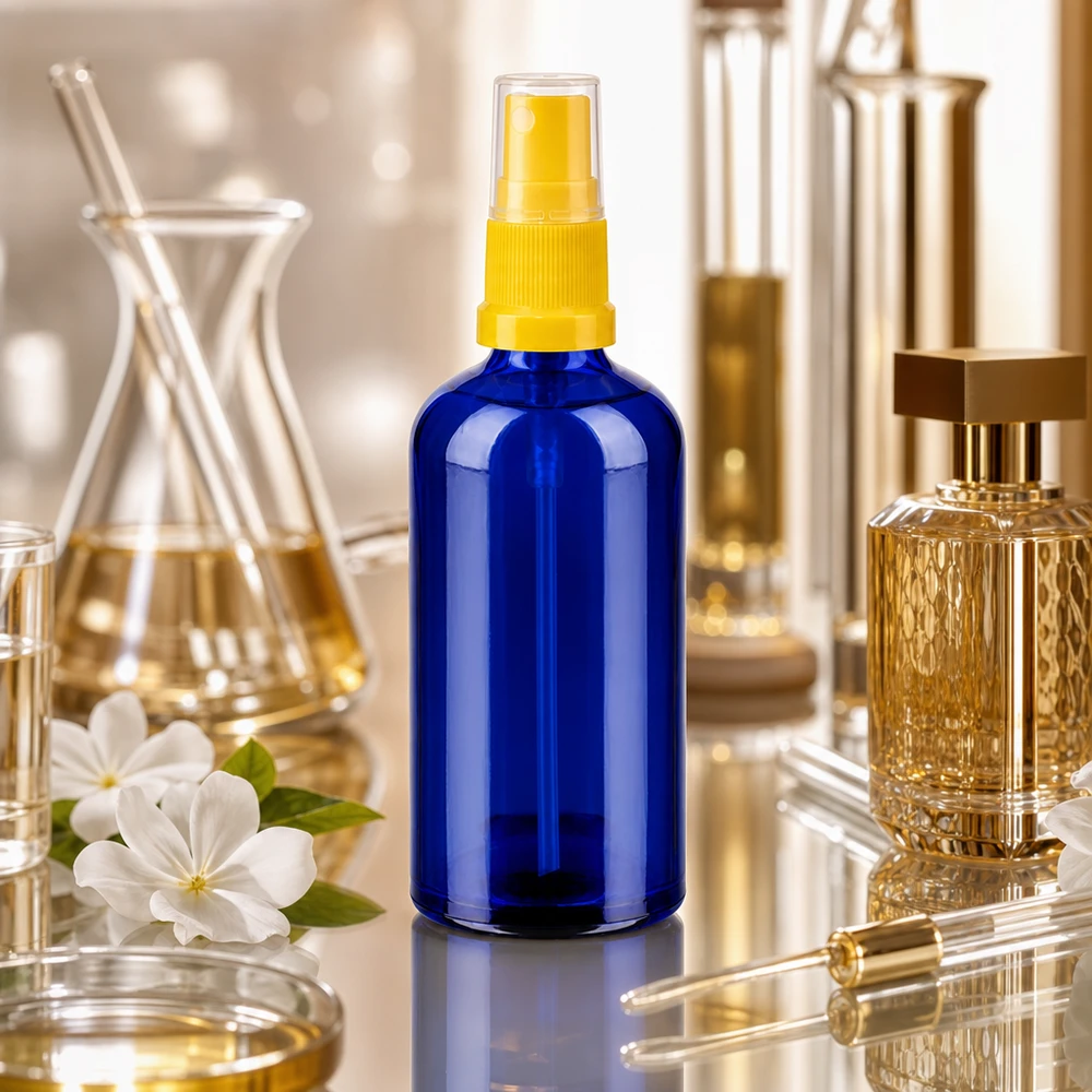 Professionele glazen sprayflacon van 100 ml met STD schroefdraad voor aromatherapietoepassingen