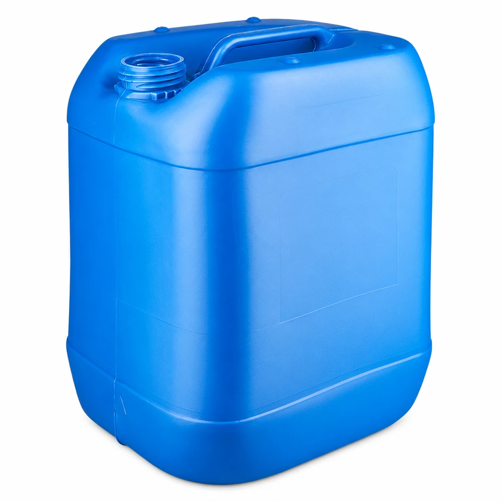 Canister 20 liter blauw zonder sluiting Stapelbare blauwe jerrycan van 20 liter, gemaakt van HDPE, voor water en chemicaliën