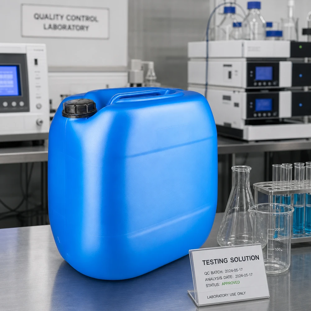 Canister 30 liter blauw met schroefdop OV Voedselveilige jerrycan van 30 liter, blauw, met schroefdop OV, als geteste oplossing in het laboratorium