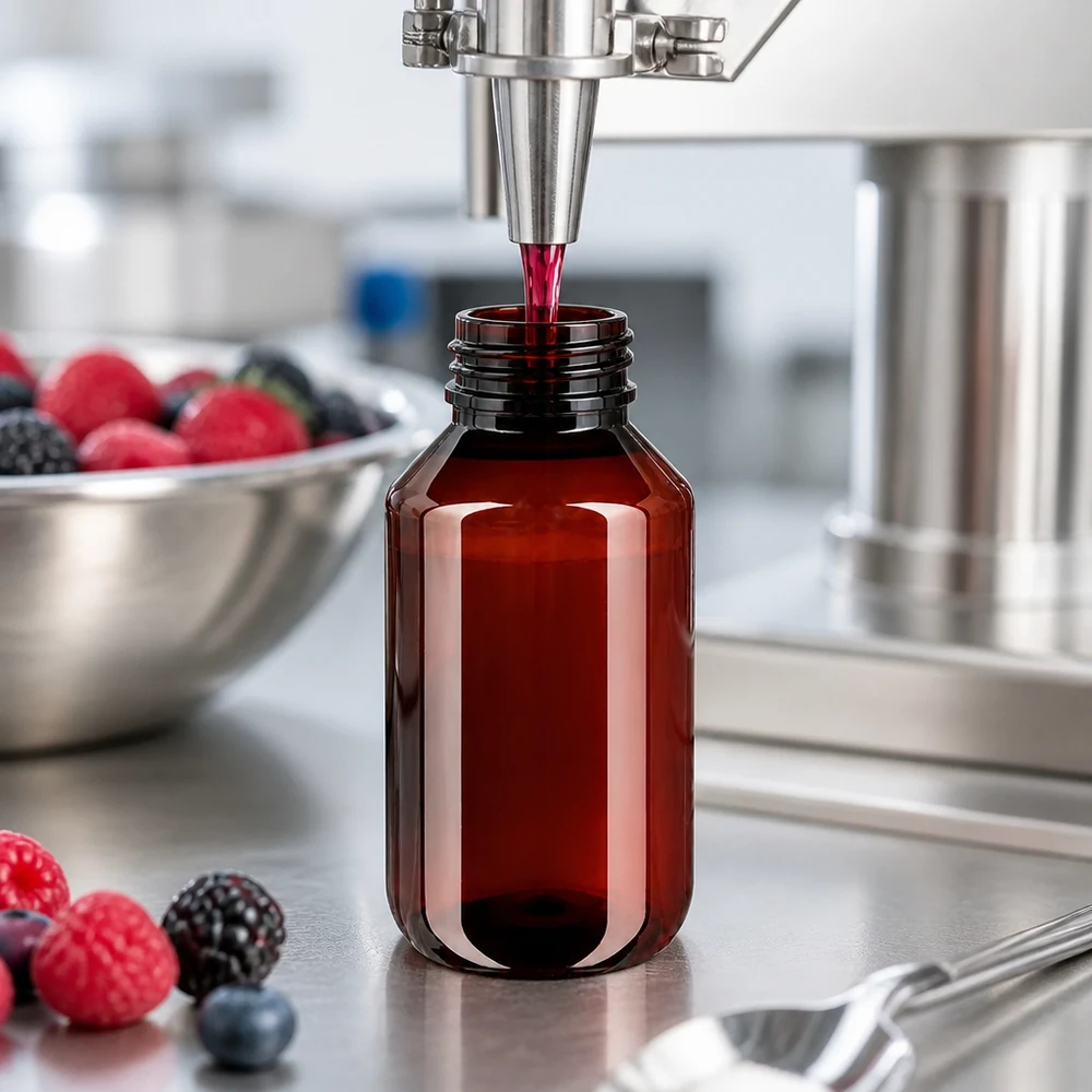 50 ml PET medicijnfles met verstuiver zwart GCMI 28/410 incl. dop transparant, standaard PET-flesje van 100 ml, bruin, met schroefdop, ideaal voor voedingssupplementen en sappen