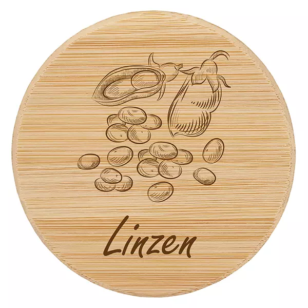 Houten deksel "Linzen" voor WECK RR100 Houten deksel "Linzen" voor WECK RR100