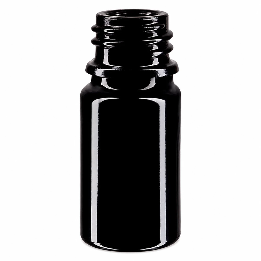 Violetglas fles 5ml DIN 18 (Mironglas) Orion violet glazen flesje 5ml inhoud ideaal voor het geportioneerd bewaren van tincturen