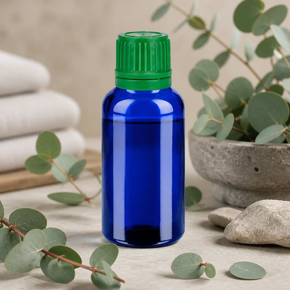 Compacte BlueLine fles van 30 ml met robuust ontwerp voor dagelijks gebruik