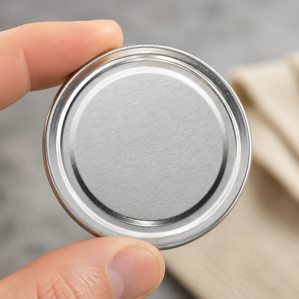 63 mm BasicSeal-deksel, zilver (TO63) UNiTWIST Hoogwaardig metalen deksel 63 mm, zilverkleurig, BasicSeal UNiTWIST met geribbelde rand