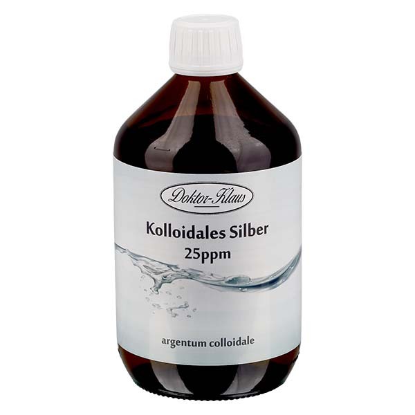 500 ml colloïdaal zilver Doktor-Klaus, 25 ppm, navulling, in bruine PET fles 500 ml colloïdaal zilver Doktor-Klaus, 25 ppm, navulling, in bruine PET fles