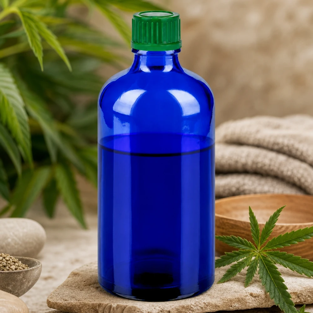 Handige glazen STD BlueLine-fles van 100 ml, perfect geportioneerd voor dagelijks gebruik