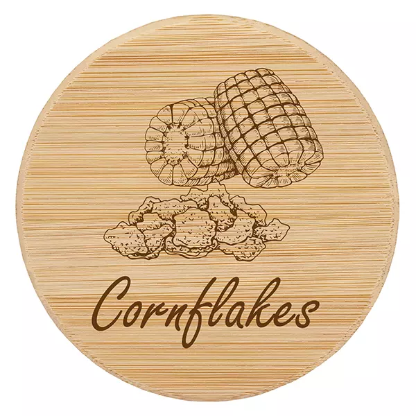 Houten deksel "Cornflakes" voor WECK RR100 Houten deksel "Cornflakes" voor WECK RR100