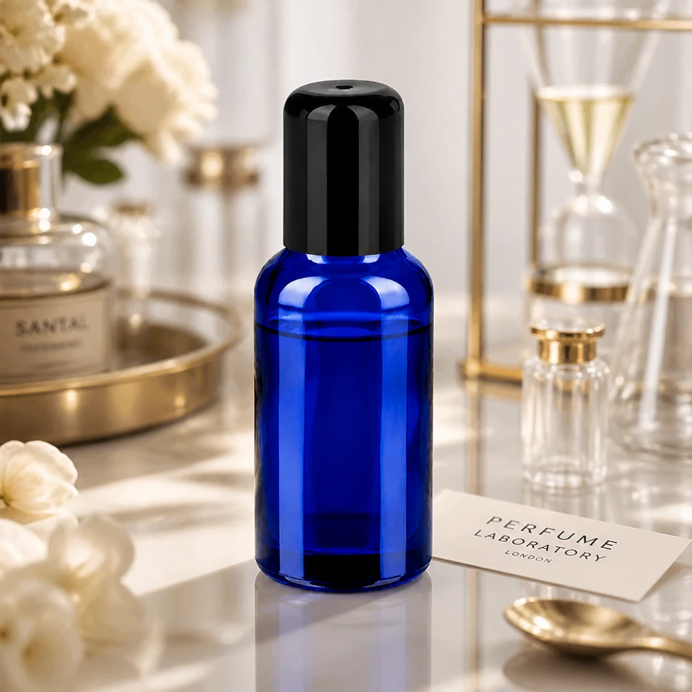 Ergonomische 30 ml rolfles STD BlueLine UT18/30 voor nauwkeurig doseren van serums