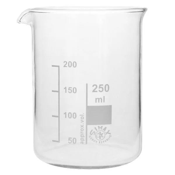 Wetenschappelijke beker 250ml voor laboratoriumwerk chemie farmacie en onderzoek